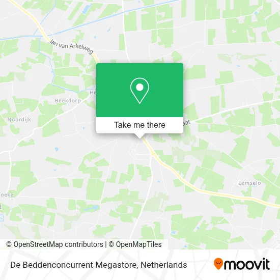 De Beddenconcurrent Megastore map
