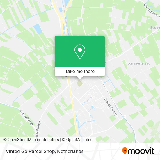 Vinted Go Parcel Shop map