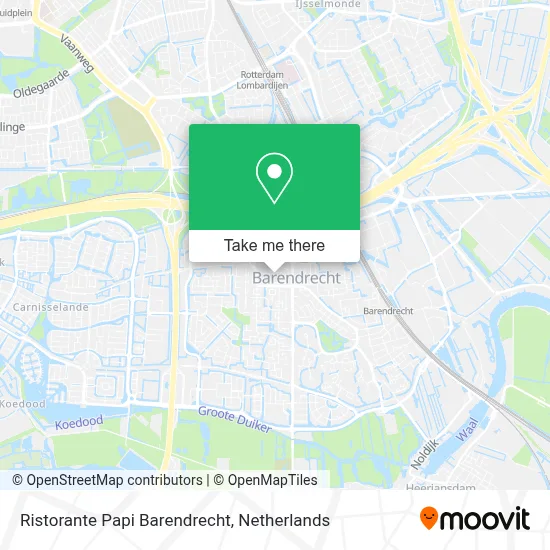Ristorante Papi Barendrecht map