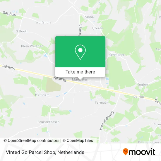 Vinted Go Parcel Shop map