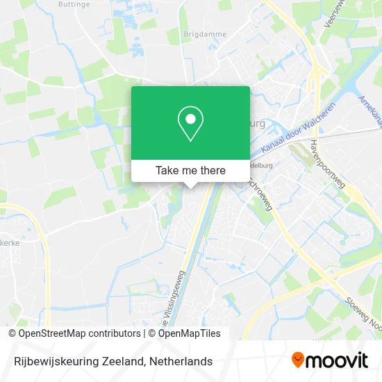 Rijbewijskeuring Zeeland map