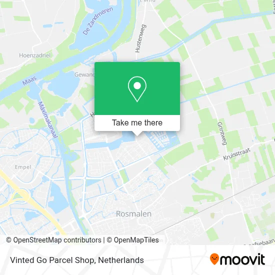 Vinted Go Parcel Shop map
