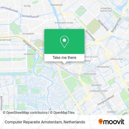 Computer Reparatie Amsterdam Karte