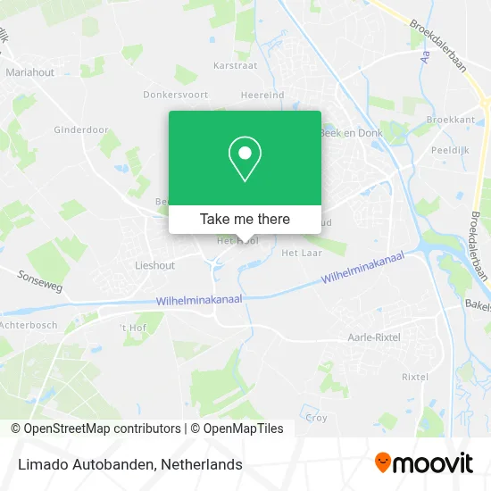 Limado Autobanden map