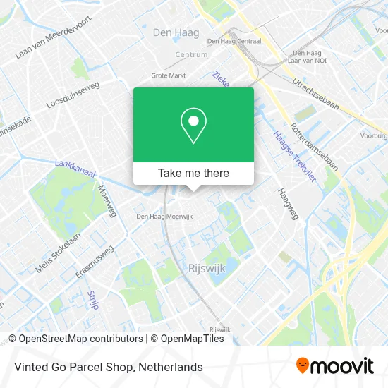 Vinted Go Parcel Shop map