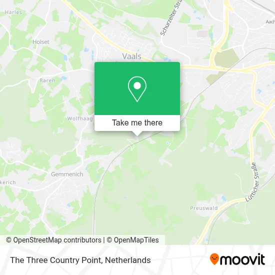 The Three Country Point map