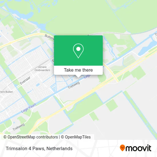 Trimsalon 4 Paws map