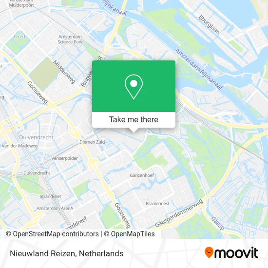 Nieuwland Reizen map