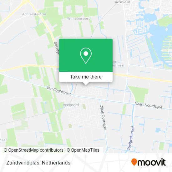 Zandwindplas map