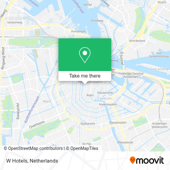 W Hotels map