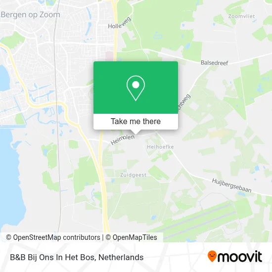 B&B Bij Ons In Het Bos map