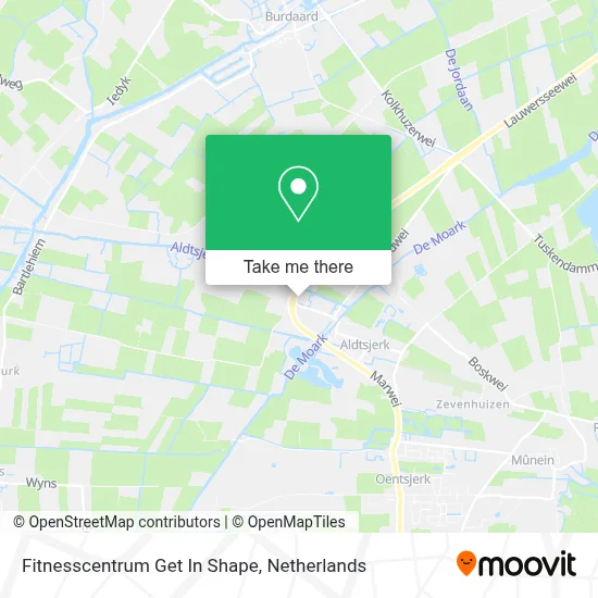 Fitnesscentrum Get In Shape map