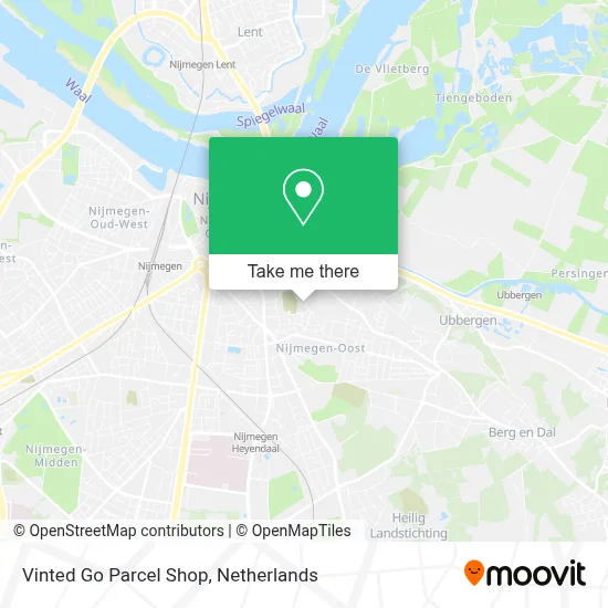 Vinted Go Parcel Shop map