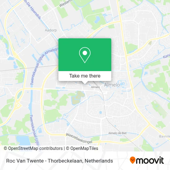 Roc Van Twente - Thorbeckelaan map