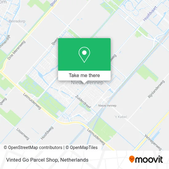 Vinted Go Parcel Shop map