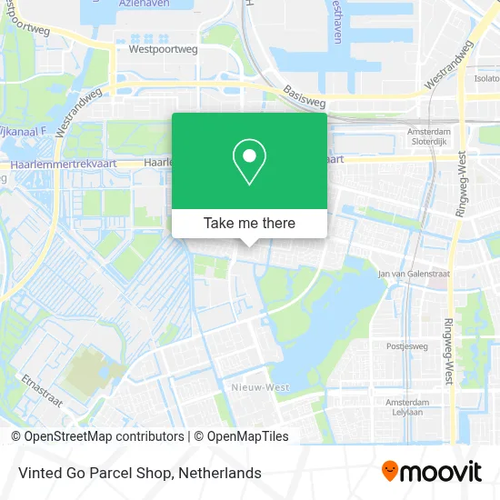 Vinted Go Parcel Shop map
