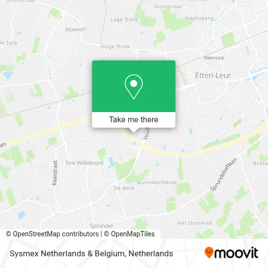 Sysmex Netherlands & Belgium Karte