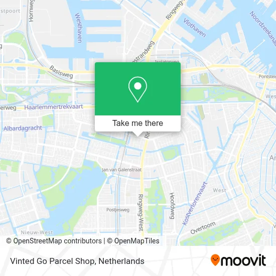 Vinted Go Parcel Shop map