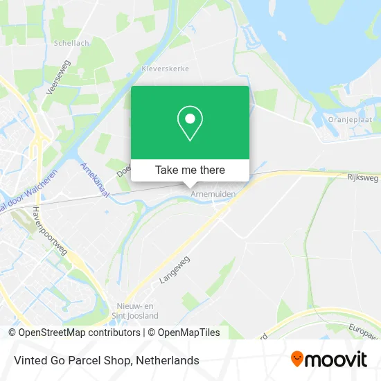 Vinted Go Parcel Shop map