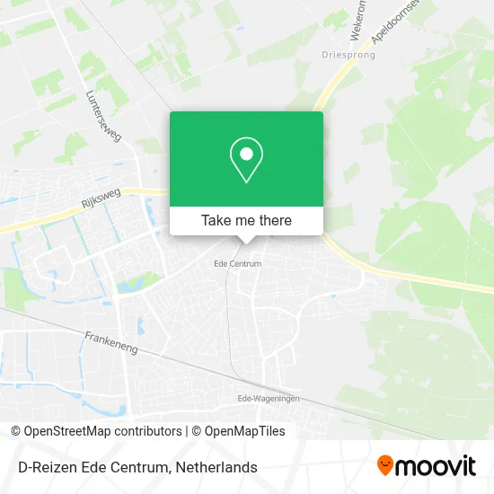 D-Reizen Ede Centrum map