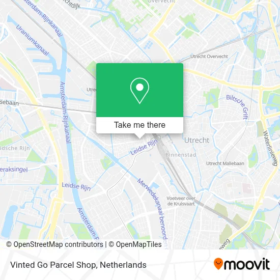 Vinted Go Parcel Shop map