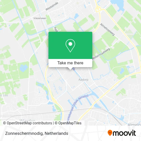 Zonneschermnodig map