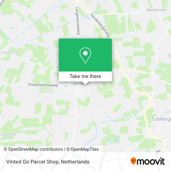 Vinted Go Parcel Shop map