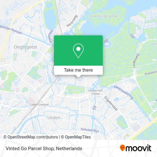 Vinted Go Parcel Shop map