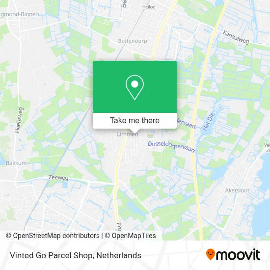 Vinted Go Parcel Shop map