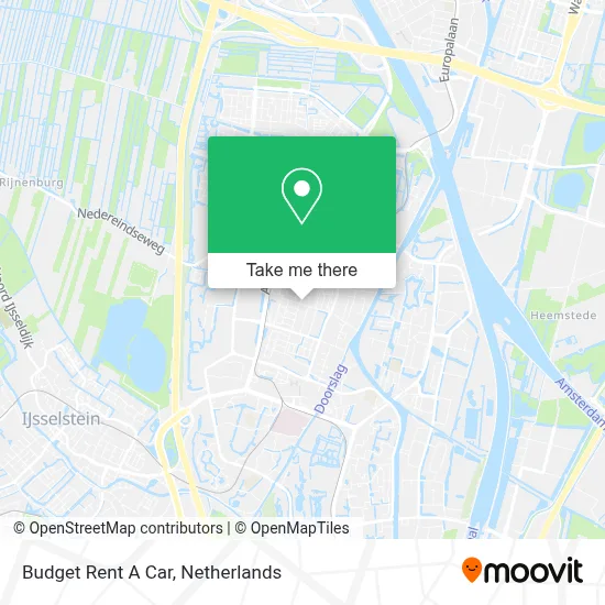 Budget Rent A Car map