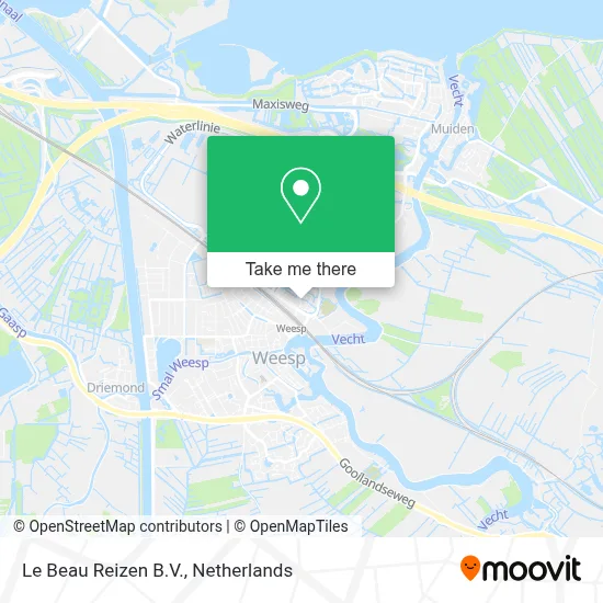 Le Beau Reizen B.V. map