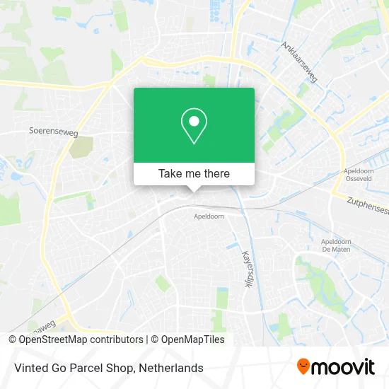 Vinted Go Parcel Shop map