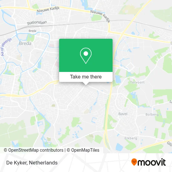 De Kyker map
