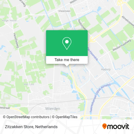Zitzakken Store Karte