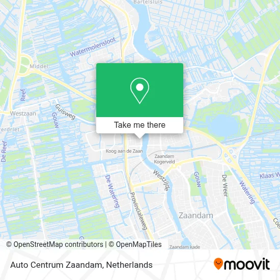 Auto Centrum Zaandam map