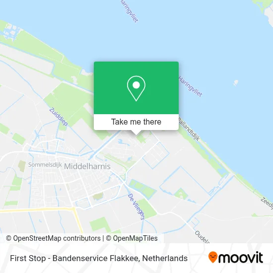 First Stop - Bandenservice Flakkee map