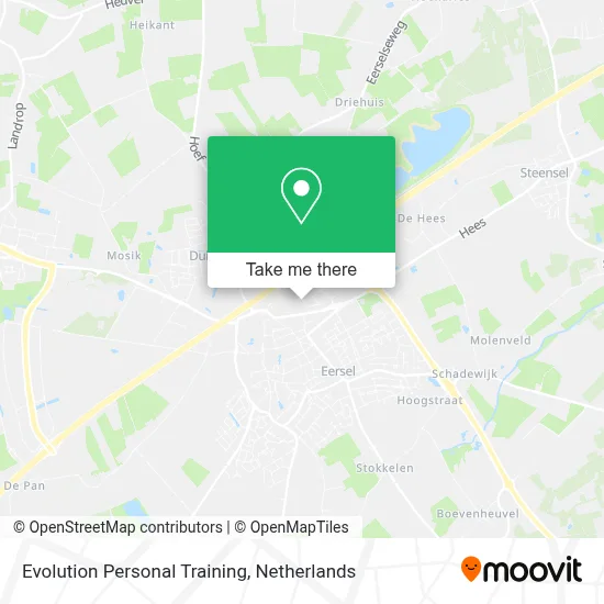 Evolution Personal Training map