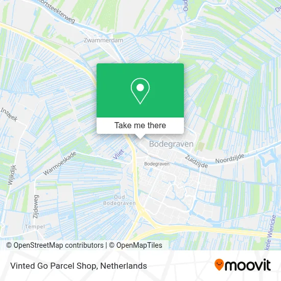 Vinted Go Parcel Shop map