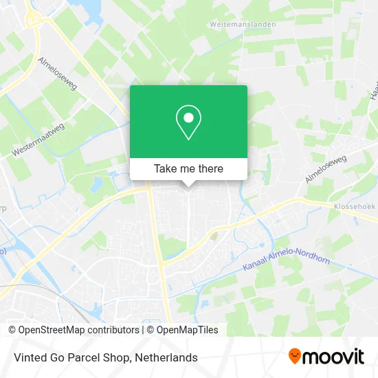 Vinted Go Parcel Shop map