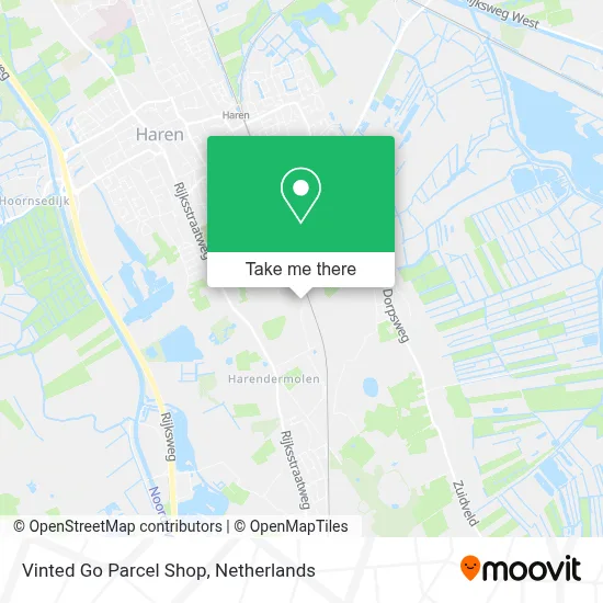 Vinted Go Parcel Shop map