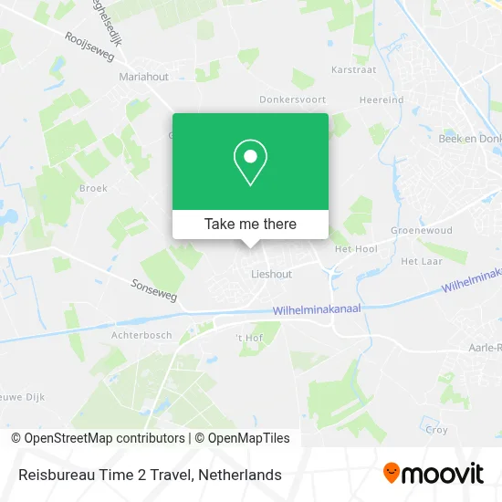 Reisbureau Time 2 Travel map