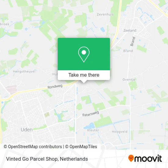 Vinted Go Parcel Shop map