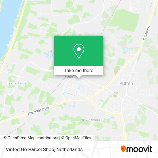 Vinted Go Parcel Shop map