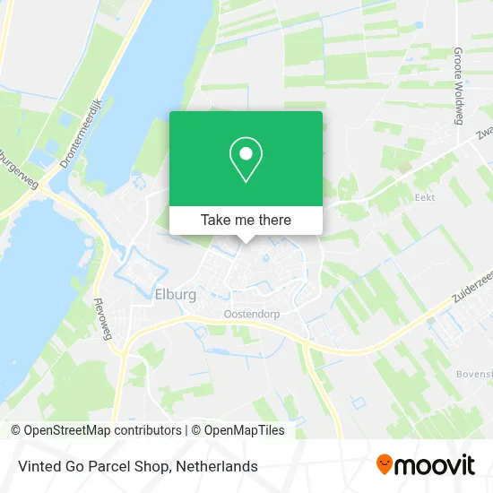 Vinted Go Parcel Shop map