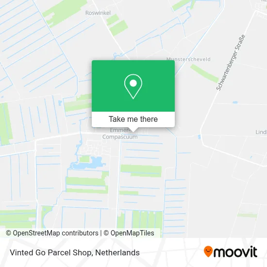 Vinted Go Parcel Shop map