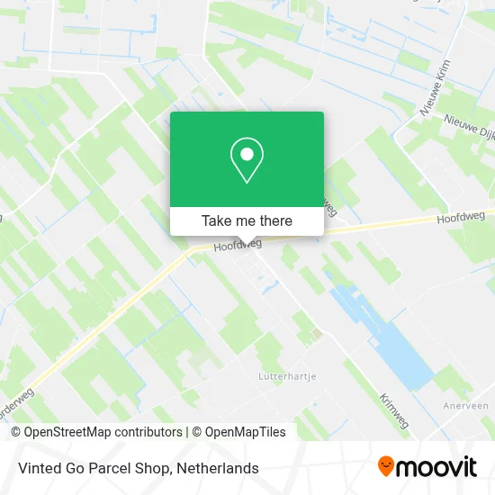 Vinted Go Parcel Shop map