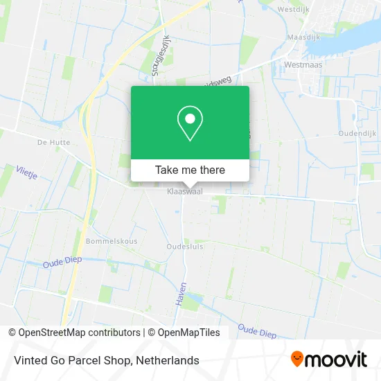 Vinted Go Parcel Shop map