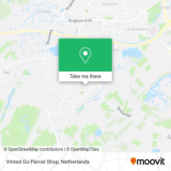 Vinted Go Parcel Shop map