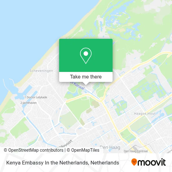 Kenya Embassy In the Netherlands map