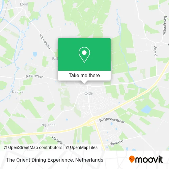 The Orient Dining Experience map